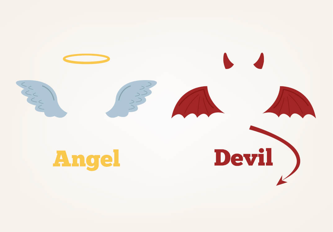 Ангел и дьявол лого