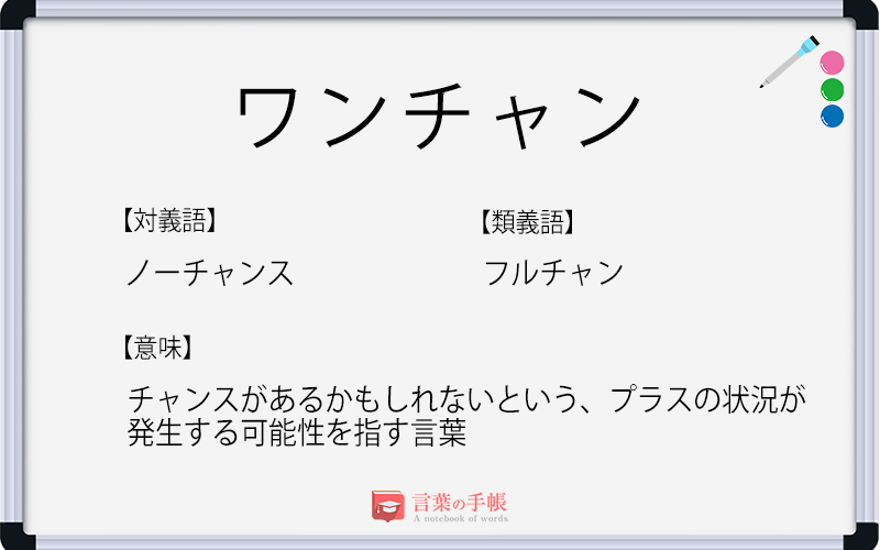 ワンチャン の使い方や意味 例文や類義語を徹底解説 言葉の手帳 様々なジャンルの言葉や用語の意味や使い方 類義語や例文まで徹底解説します