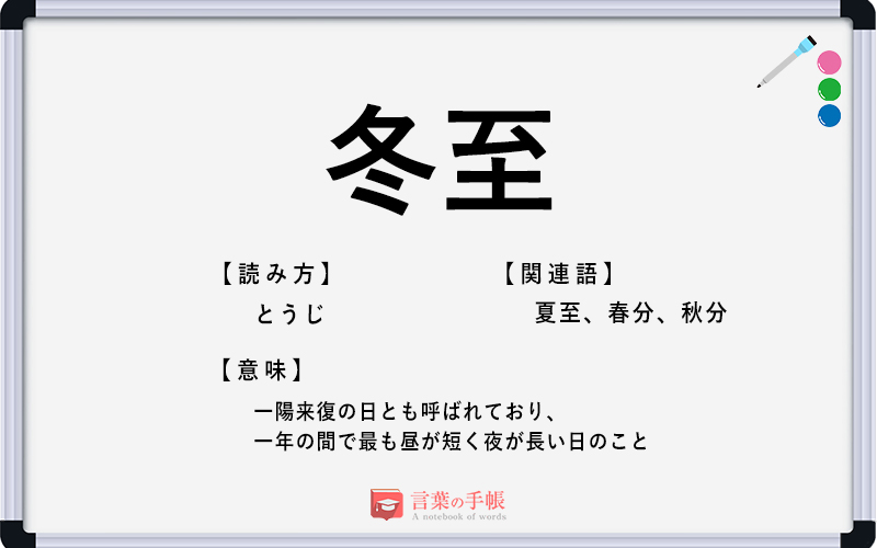 冬至 の使い方や意味 例文や類義語を徹底解説 言葉の手帳 様々なジャンルの言葉や用語の意味や使い方 類義語や例文まで徹底解説します