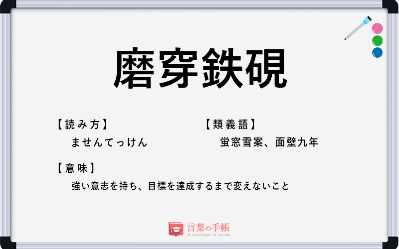 「磨穿鉄硯」の由来は？